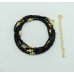 Necklace/ Bracelet (Onyx, 925 Silver gold-plated) Necklace/ Bracelet (Onyx, 925 Silver gold-plated)